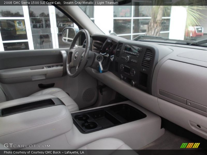 Stealth Gray Metallic / Light Titanium 2008 GMC Sierra 1500 SLE Crew Cab