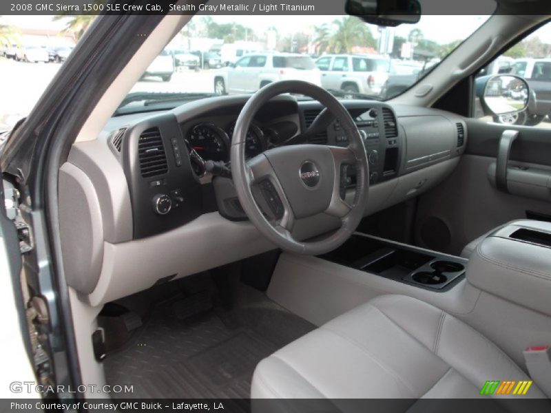 Stealth Gray Metallic / Light Titanium 2008 GMC Sierra 1500 SLE Crew Cab