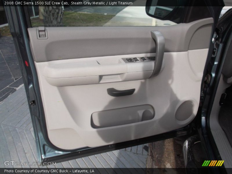 Stealth Gray Metallic / Light Titanium 2008 GMC Sierra 1500 SLE Crew Cab