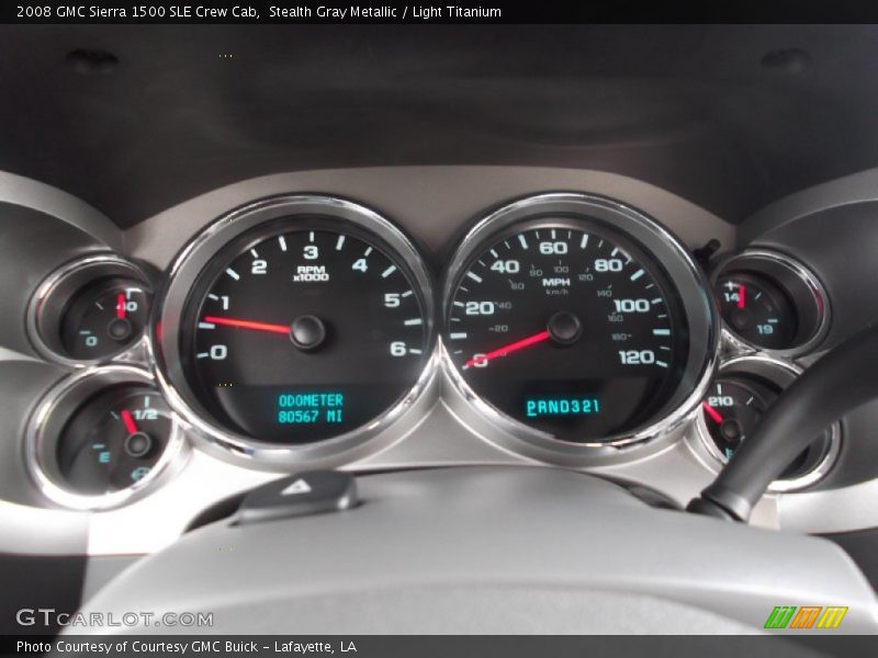 Stealth Gray Metallic / Light Titanium 2008 GMC Sierra 1500 SLE Crew Cab