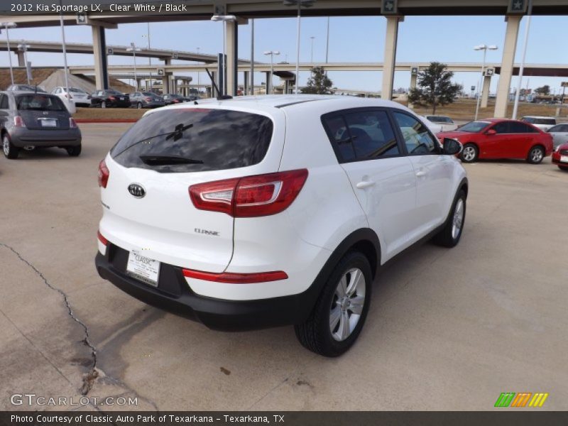 Clear White / Black 2012 Kia Sportage LX