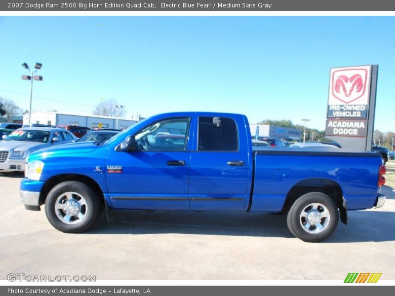 Electric Blue Pearl / Medium Slate Gray 2007 Dodge Ram 2500 Big Horn Edition Quad Cab