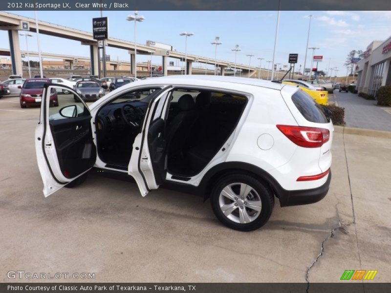 Clear White / Black 2012 Kia Sportage LX