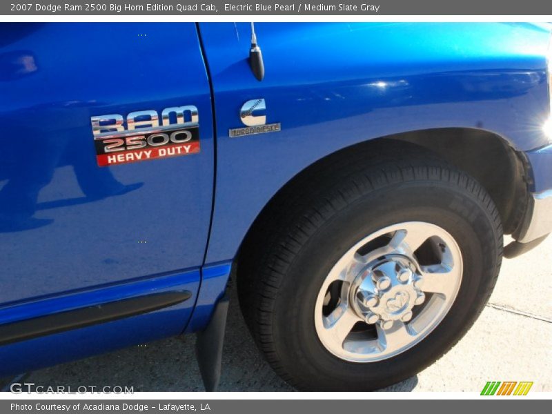 Electric Blue Pearl / Medium Slate Gray 2007 Dodge Ram 2500 Big Horn Edition Quad Cab