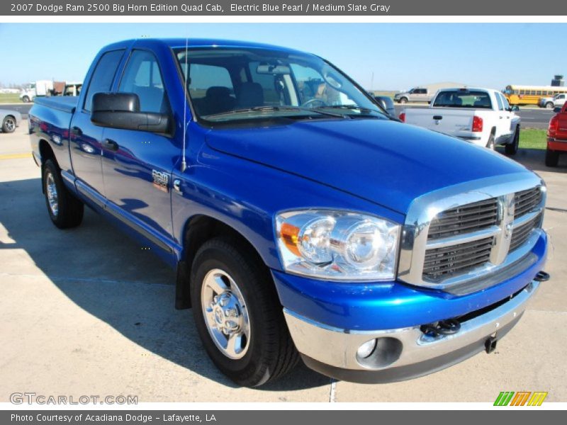 Electric Blue Pearl / Medium Slate Gray 2007 Dodge Ram 2500 Big Horn Edition Quad Cab
