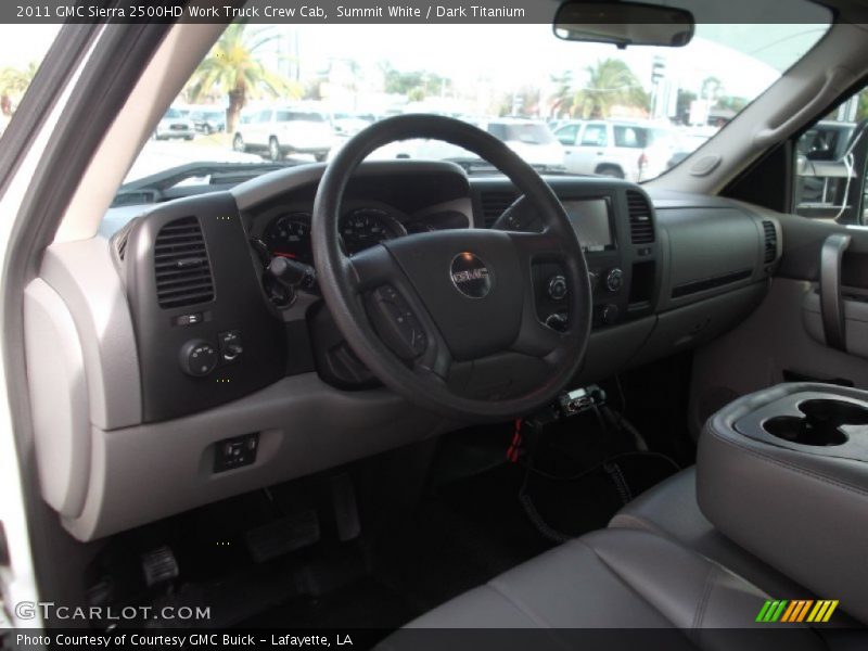 Summit White / Dark Titanium 2011 GMC Sierra 2500HD Work Truck Crew Cab