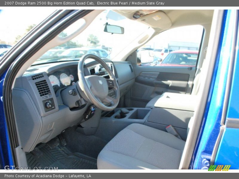 Electric Blue Pearl / Medium Slate Gray 2007 Dodge Ram 2500 Big Horn Edition Quad Cab