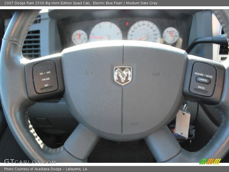 Electric Blue Pearl / Medium Slate Gray 2007 Dodge Ram 2500 Big Horn Edition Quad Cab
