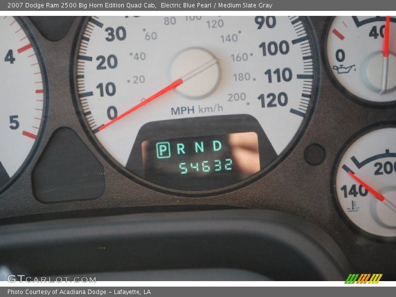 Electric Blue Pearl / Medium Slate Gray 2007 Dodge Ram 2500 Big Horn Edition Quad Cab