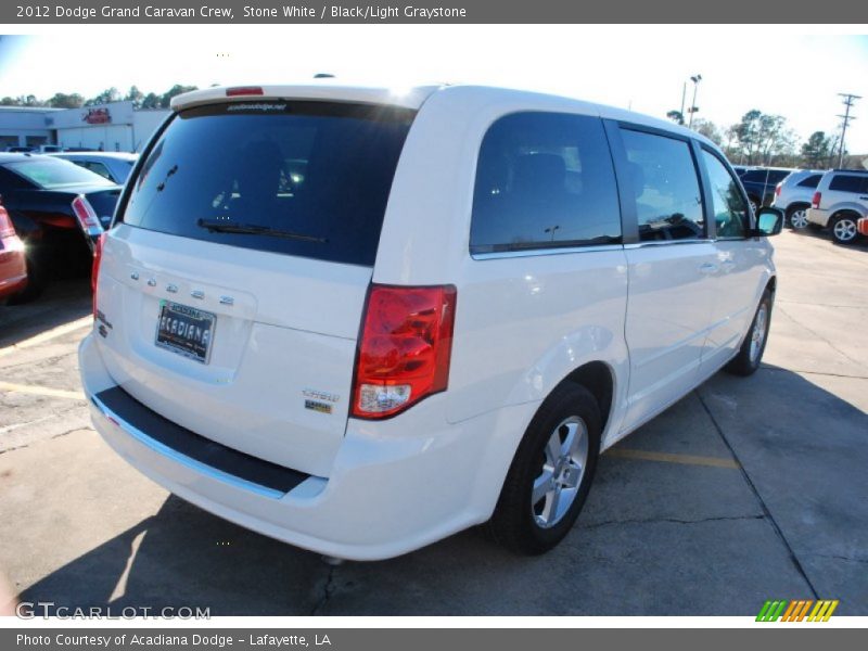 Stone White / Black/Light Graystone 2012 Dodge Grand Caravan Crew