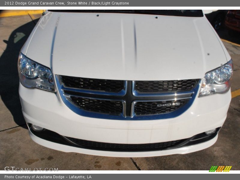 Stone White / Black/Light Graystone 2012 Dodge Grand Caravan Crew
