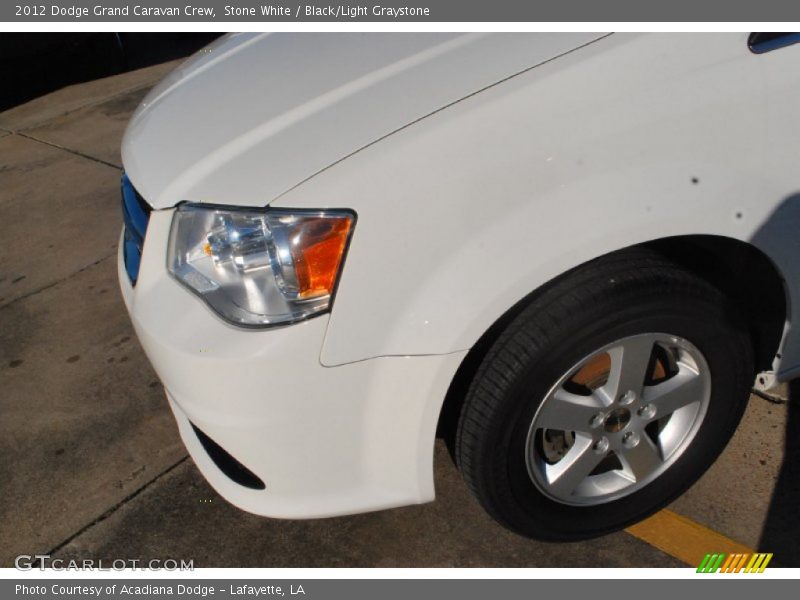 Stone White / Black/Light Graystone 2012 Dodge Grand Caravan Crew