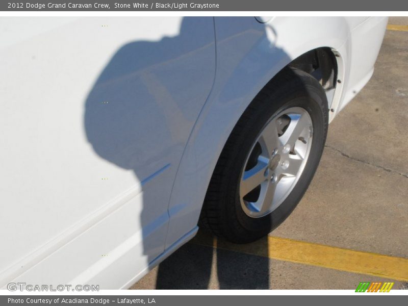 Stone White / Black/Light Graystone 2012 Dodge Grand Caravan Crew