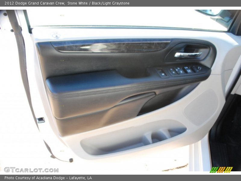 Stone White / Black/Light Graystone 2012 Dodge Grand Caravan Crew