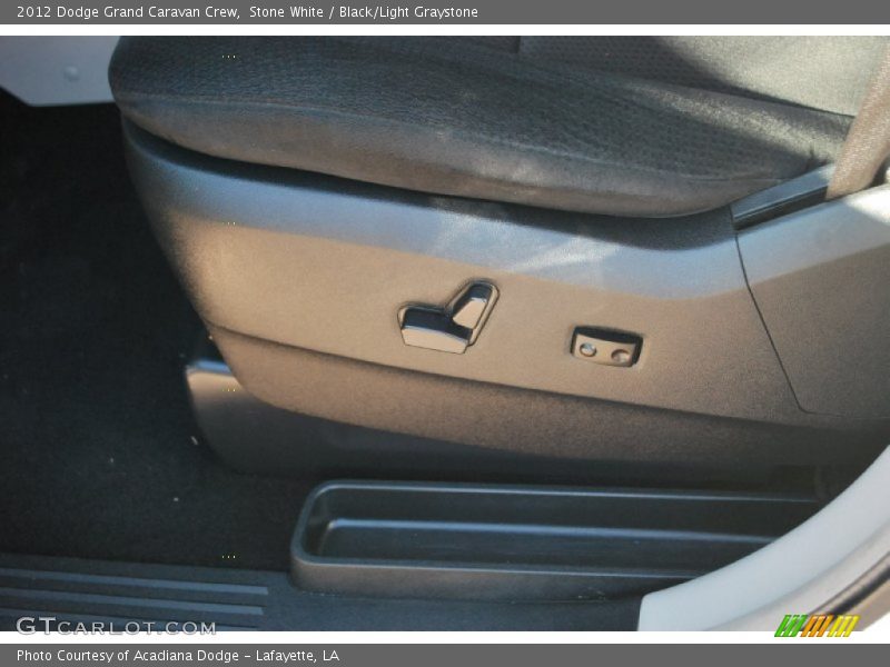 Stone White / Black/Light Graystone 2012 Dodge Grand Caravan Crew
