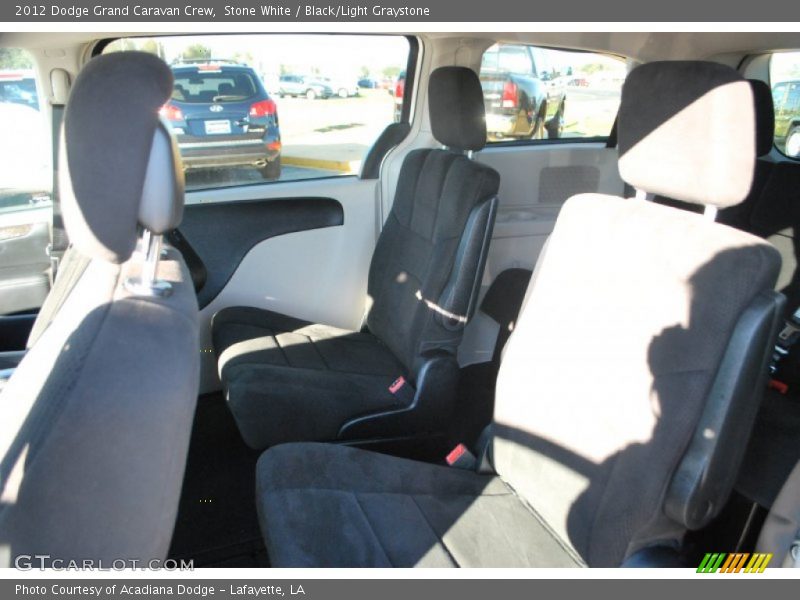 Stone White / Black/Light Graystone 2012 Dodge Grand Caravan Crew