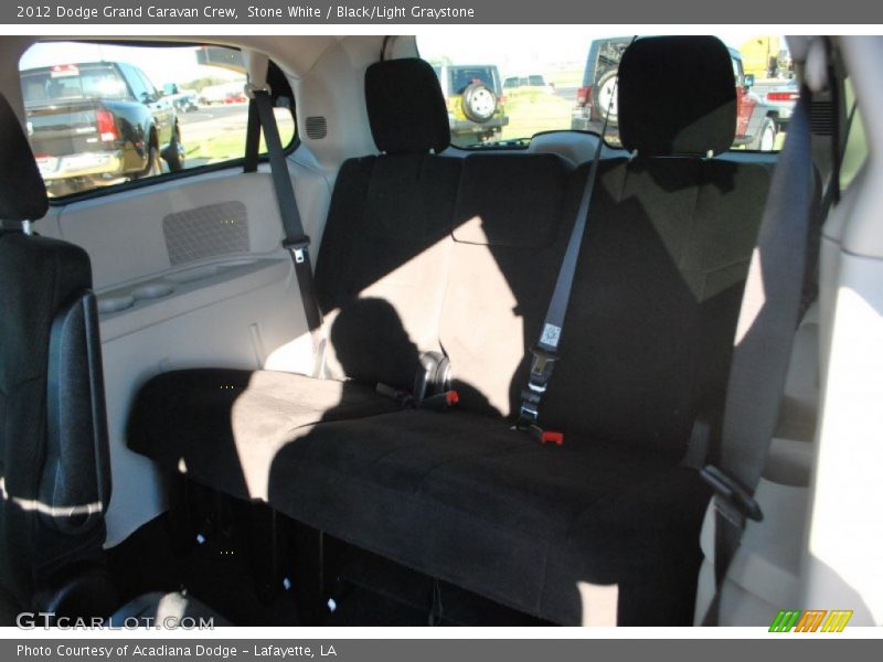 Stone White / Black/Light Graystone 2012 Dodge Grand Caravan Crew