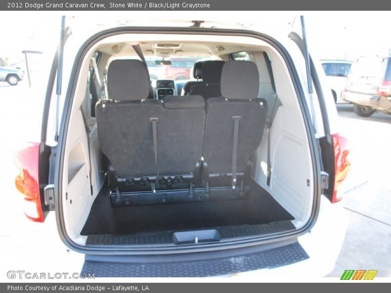 Stone White / Black/Light Graystone 2012 Dodge Grand Caravan Crew
