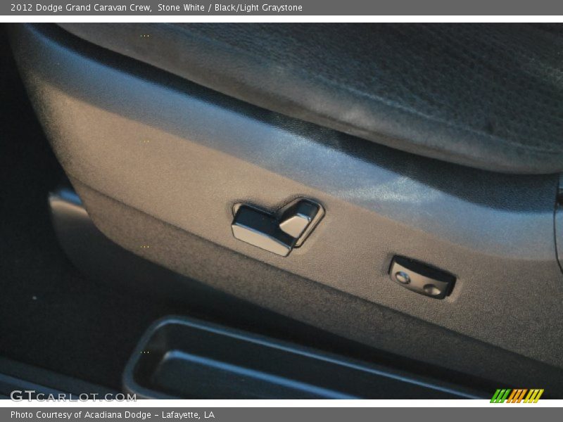 Stone White / Black/Light Graystone 2012 Dodge Grand Caravan Crew
