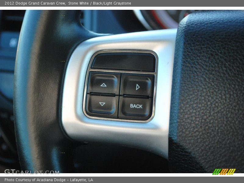 Stone White / Black/Light Graystone 2012 Dodge Grand Caravan Crew