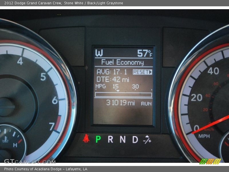 Stone White / Black/Light Graystone 2012 Dodge Grand Caravan Crew