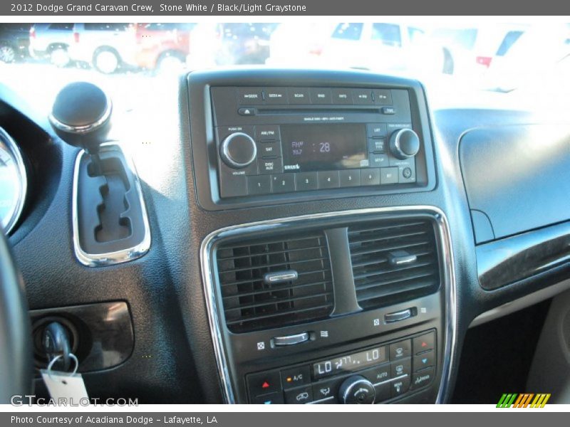 Stone White / Black/Light Graystone 2012 Dodge Grand Caravan Crew