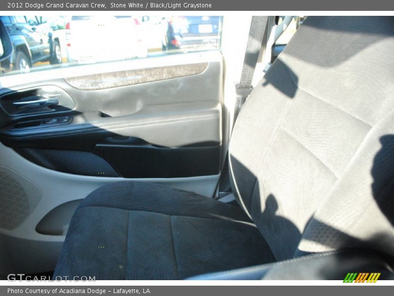 Stone White / Black/Light Graystone 2012 Dodge Grand Caravan Crew