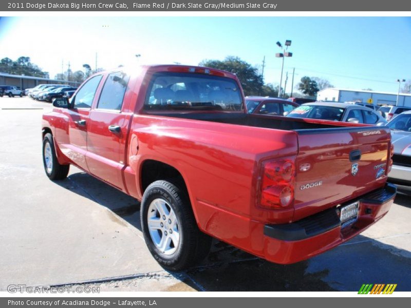 Flame Red / Dark Slate Gray/Medium Slate Gray 2011 Dodge Dakota Big Horn Crew Cab