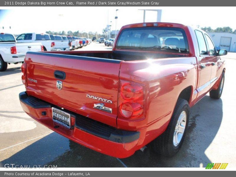 Flame Red / Dark Slate Gray/Medium Slate Gray 2011 Dodge Dakota Big Horn Crew Cab