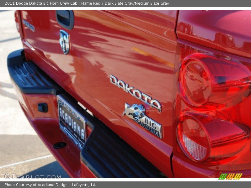 Flame Red / Dark Slate Gray/Medium Slate Gray 2011 Dodge Dakota Big Horn Crew Cab