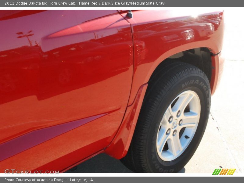 Flame Red / Dark Slate Gray/Medium Slate Gray 2011 Dodge Dakota Big Horn Crew Cab