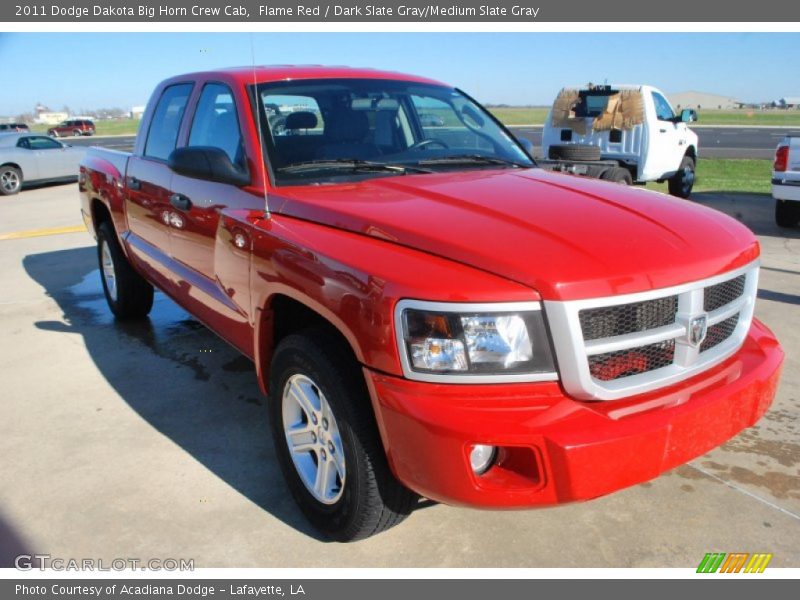 Flame Red / Dark Slate Gray/Medium Slate Gray 2011 Dodge Dakota Big Horn Crew Cab