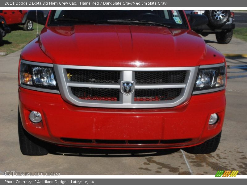 Flame Red / Dark Slate Gray/Medium Slate Gray 2011 Dodge Dakota Big Horn Crew Cab