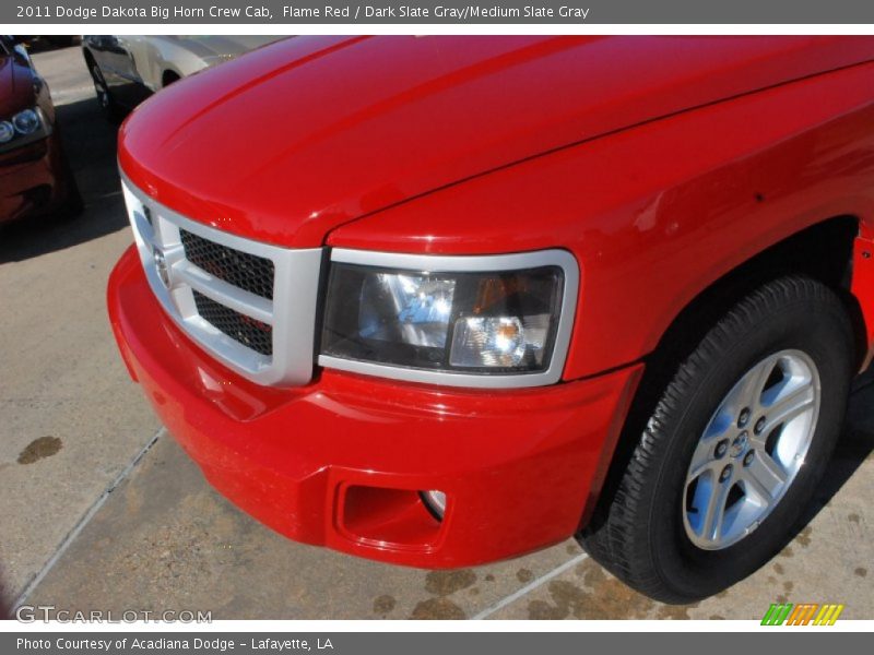 Flame Red / Dark Slate Gray/Medium Slate Gray 2011 Dodge Dakota Big Horn Crew Cab