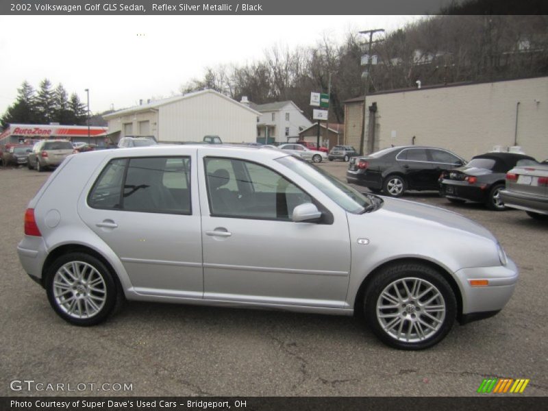 Reflex Silver Metallic / Black 2002 Volkswagen Golf GLS Sedan