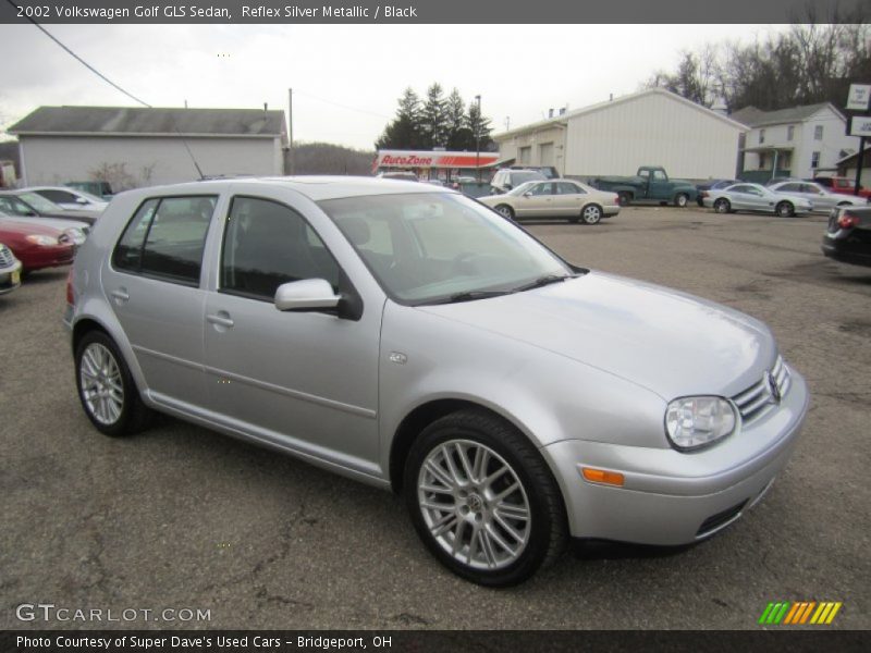 Reflex Silver Metallic / Black 2002 Volkswagen Golf GLS Sedan