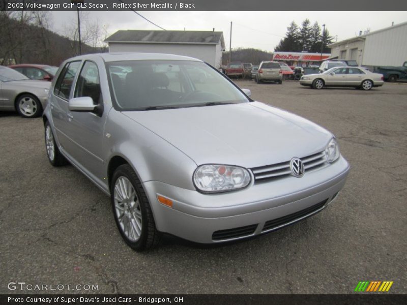 Reflex Silver Metallic / Black 2002 Volkswagen Golf GLS Sedan