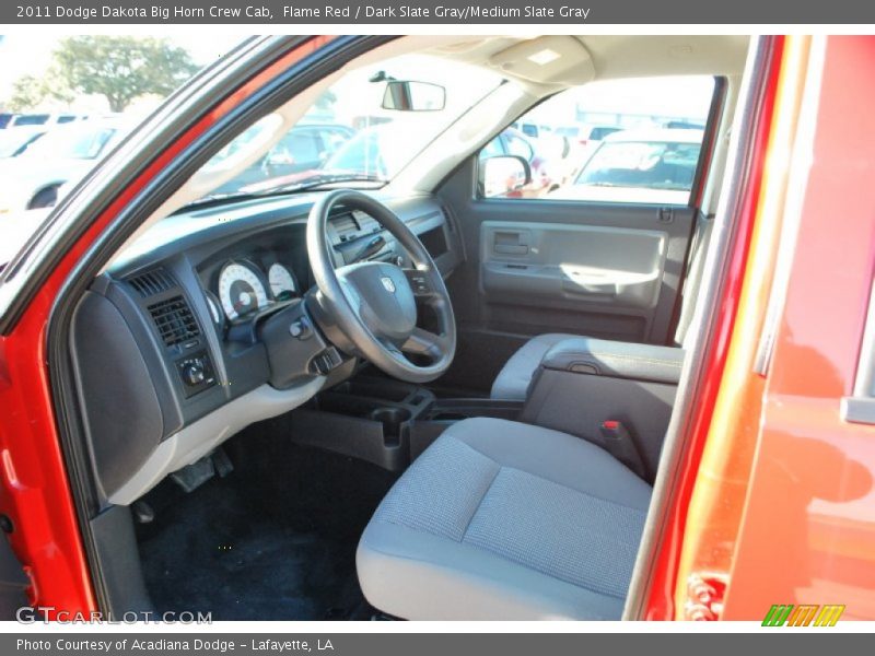 Flame Red / Dark Slate Gray/Medium Slate Gray 2011 Dodge Dakota Big Horn Crew Cab