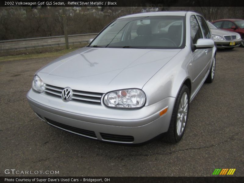 Reflex Silver Metallic / Black 2002 Volkswagen Golf GLS Sedan