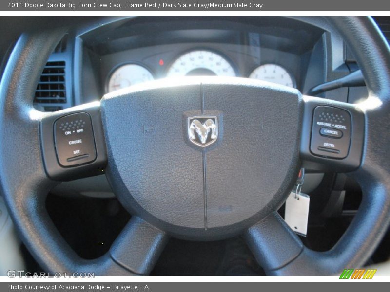 Flame Red / Dark Slate Gray/Medium Slate Gray 2011 Dodge Dakota Big Horn Crew Cab