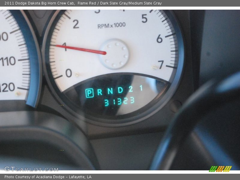 Flame Red / Dark Slate Gray/Medium Slate Gray 2011 Dodge Dakota Big Horn Crew Cab