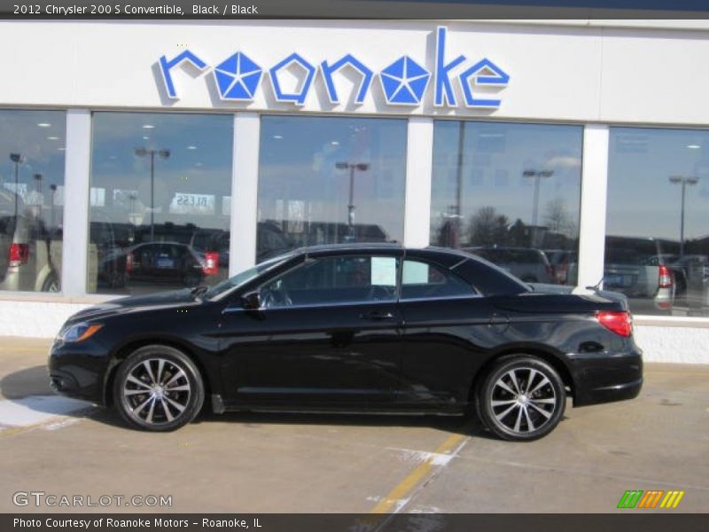 Black / Black 2012 Chrysler 200 S Convertible