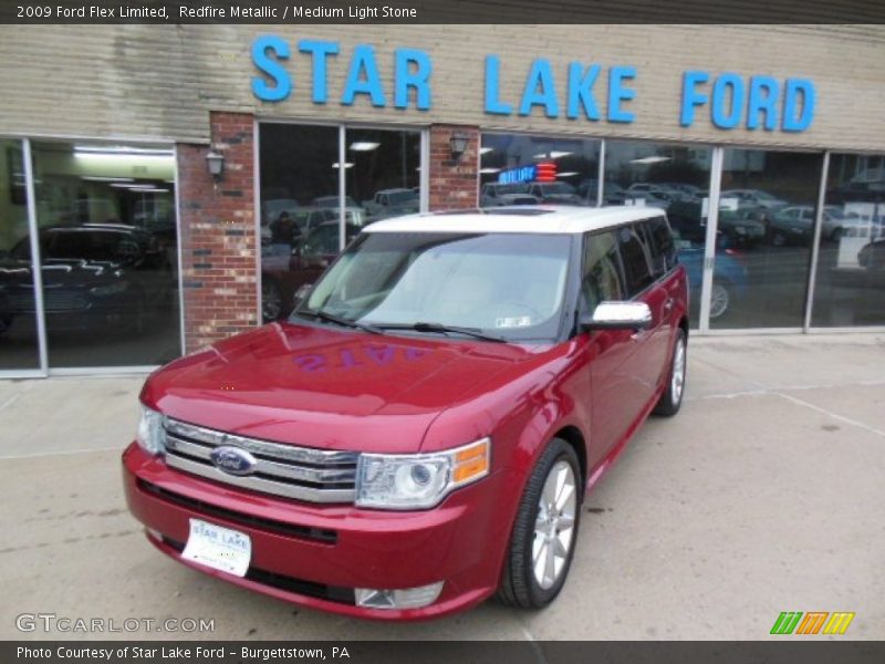 Redfire Metallic / Medium Light Stone 2009 Ford Flex Limited