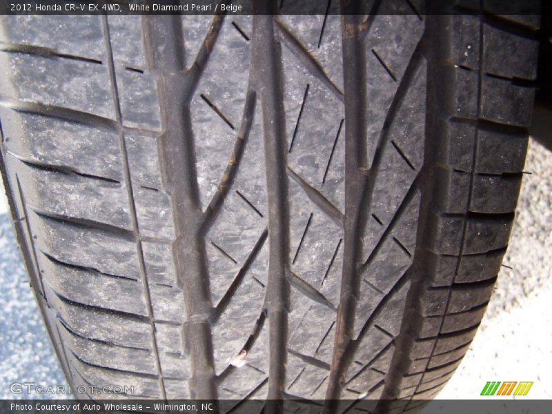 White Diamond Pearl / Beige 2012 Honda CR-V EX 4WD