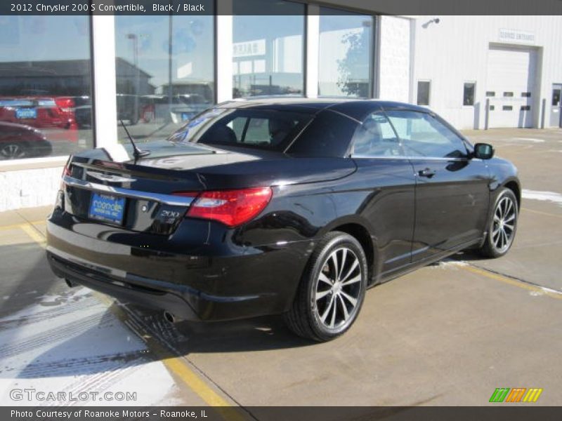 Black / Black 2012 Chrysler 200 S Convertible
