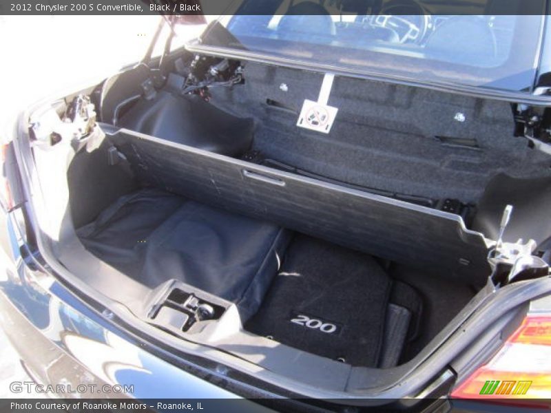Black / Black 2012 Chrysler 200 S Convertible