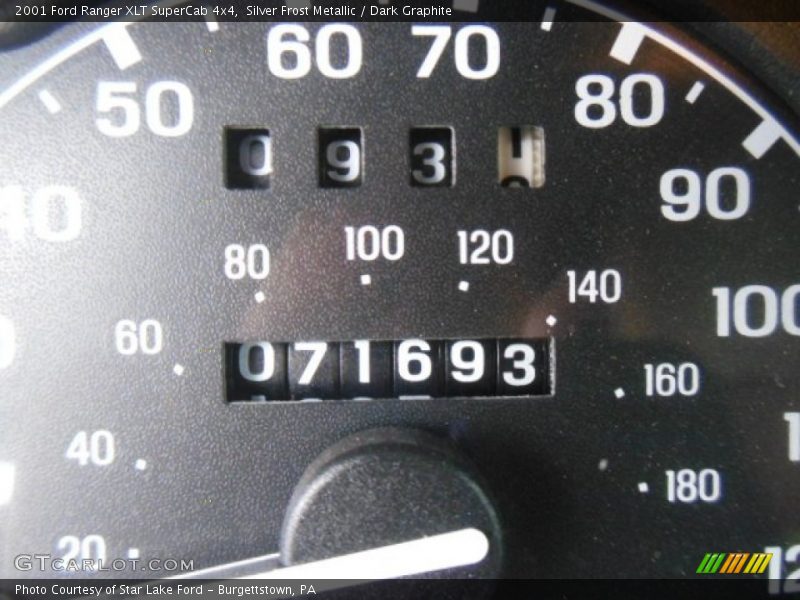 Silver Frost Metallic / Dark Graphite 2001 Ford Ranger XLT SuperCab 4x4