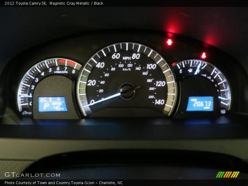 Magnetic Gray Metallic / Black 2012 Toyota Camry SE
