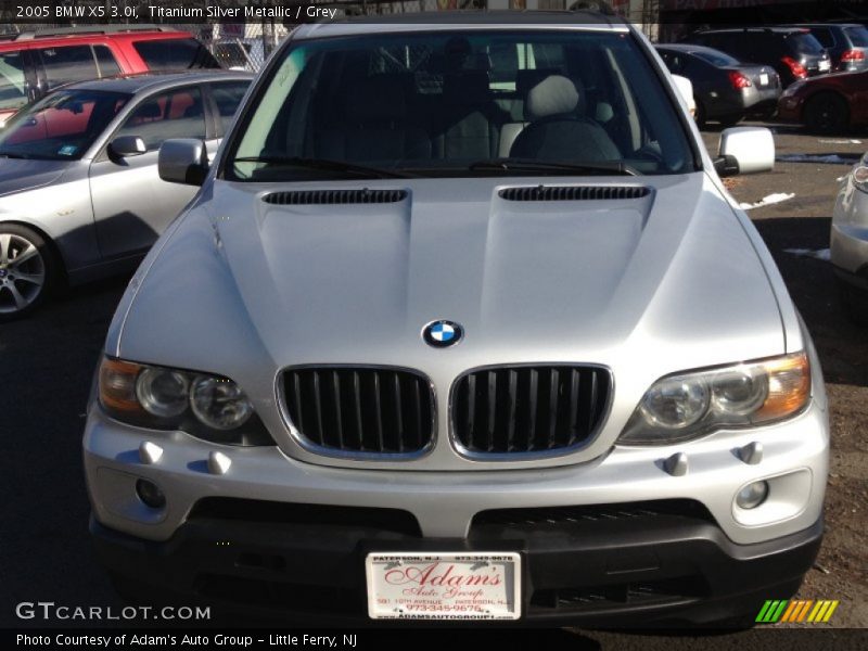 Titanium Silver Metallic / Grey 2005 BMW X5 3.0i