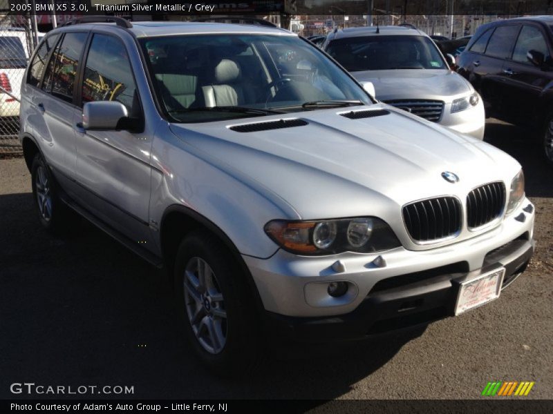 Titanium Silver Metallic / Grey 2005 BMW X5 3.0i